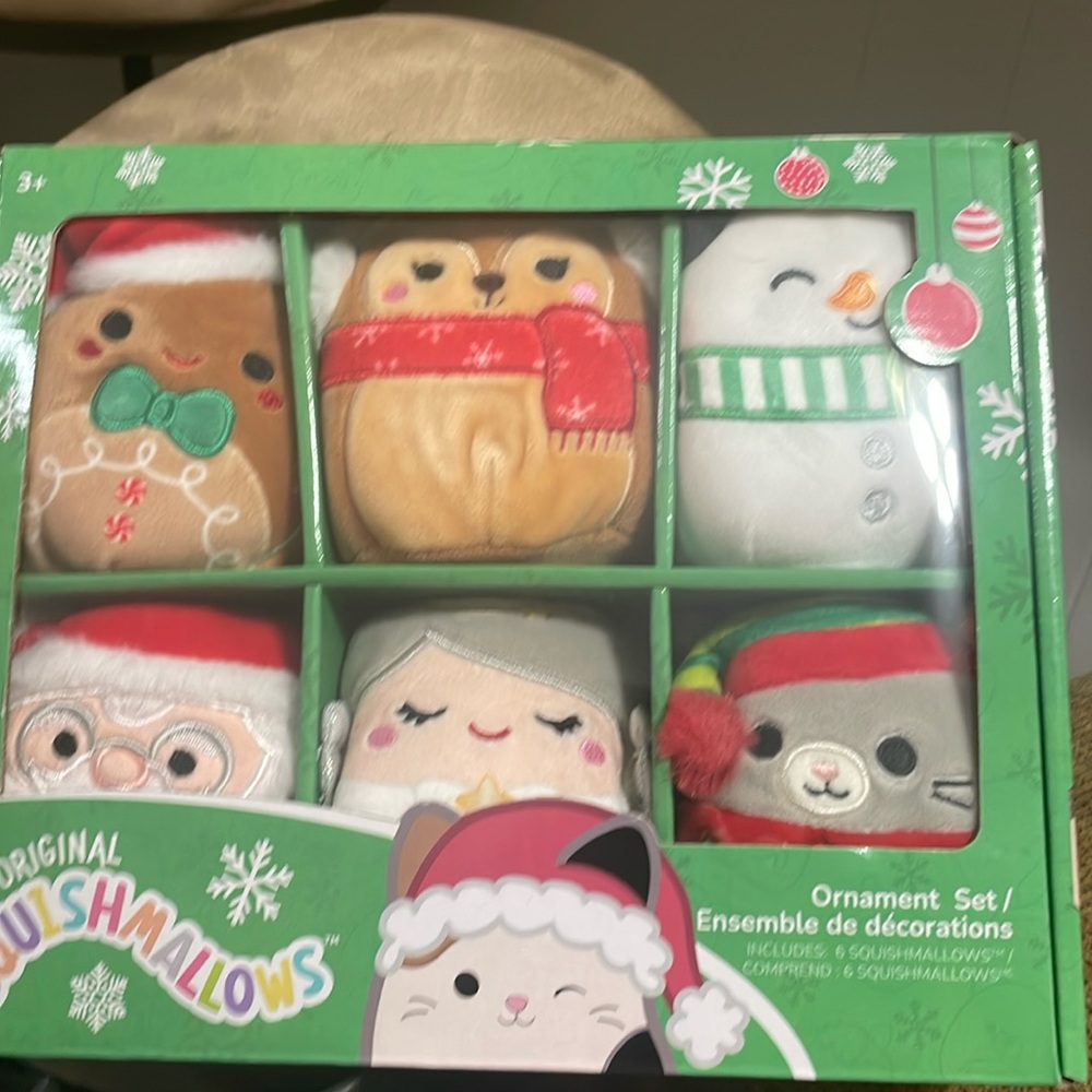 Original squishmallows ornament set with 6 squishmallows